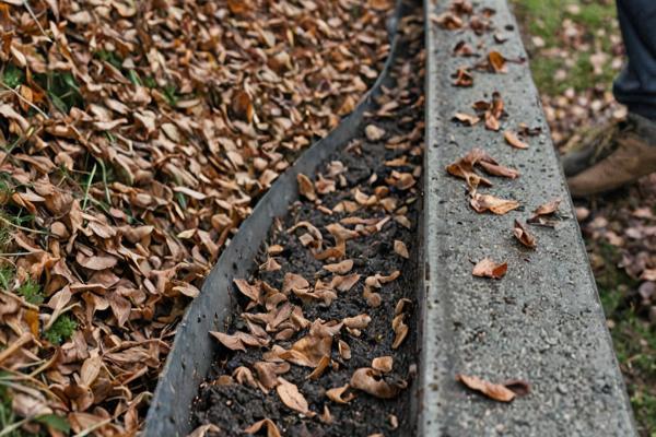 Quality gutter work being performed